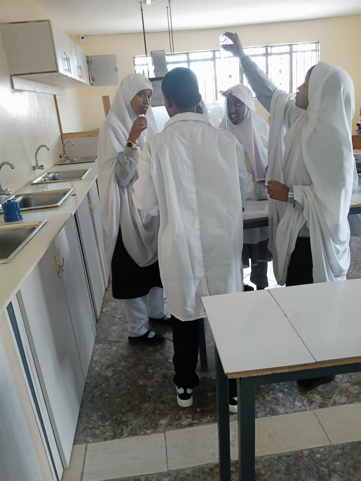 CBE learners in a practical lesson