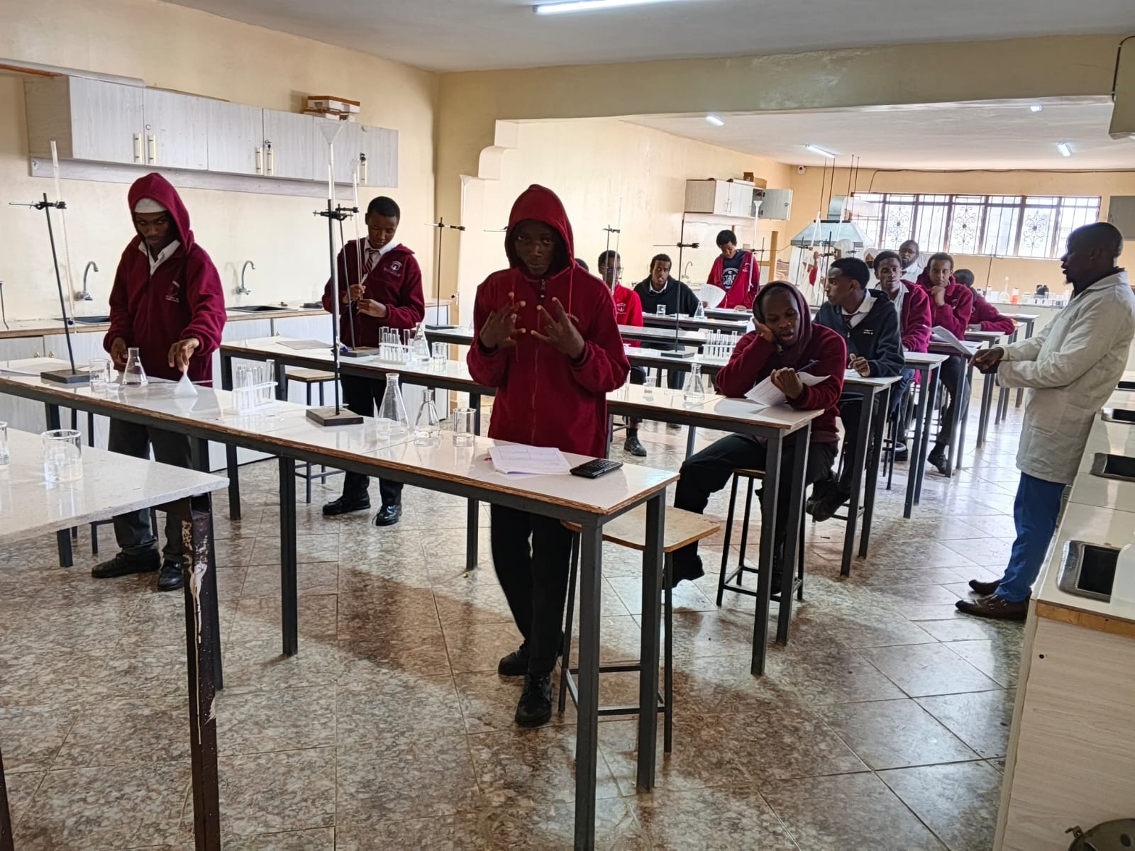Learner during a science lesson